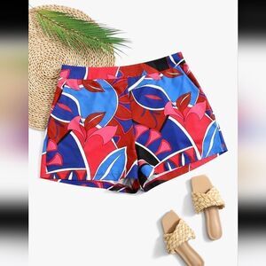Vibrant Floral Women's Shorts 2X